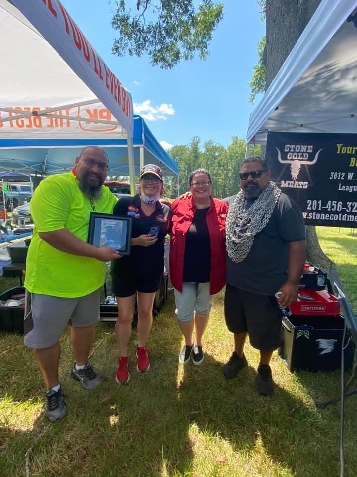 The Inception Of The Gene Potts Memorial Steak Cookoff: A Celebration Of Life And Friendship 5 Eric Rodriguez, Shelly Gallaway, Carrie Potts and Joe Castillo